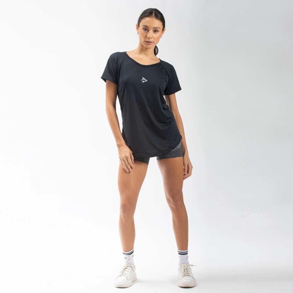 Camiseta Feminina Dry Fit New Lupus Preto