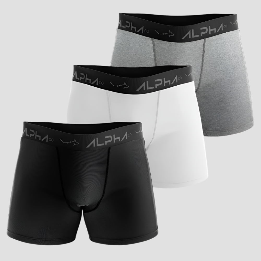 Kit 3 Cuecas Boxer Cotton - Alpha Co