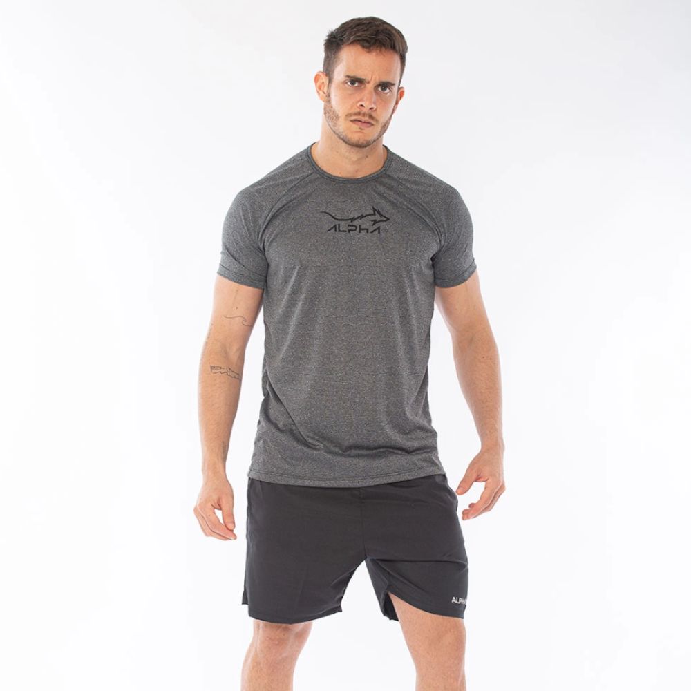 Camiseta Dry Fit Fluid Move Chumbo