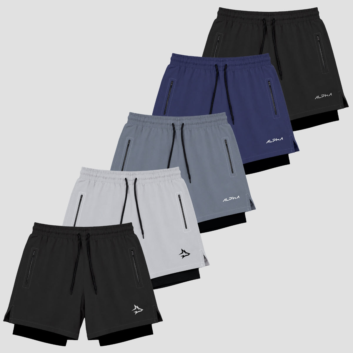 Kit Completo: Shorts de Compressão Dry Fit com Bolso Zíper