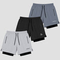 Kit 3 Shorts de Compressão com Bolso Zíper - Essencial Alpha