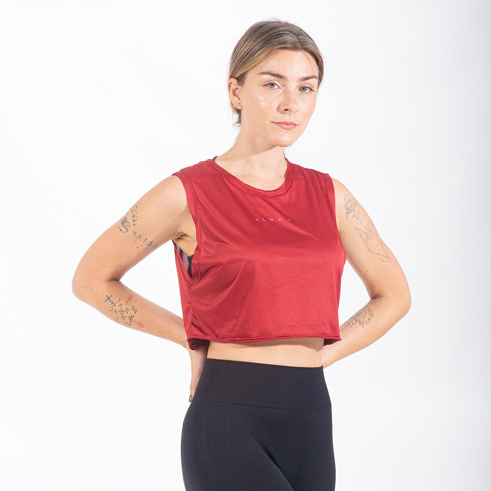 Cropped Dry Fit New Horizon Bordô