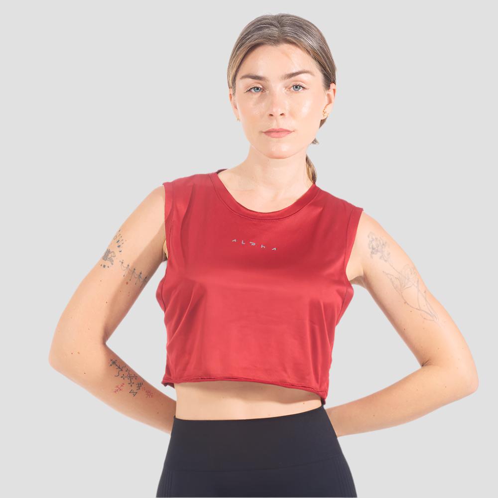 Cropped Dry Fit New Horizon Bordô