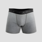Kit 5 Cuecas Boxer Cotton Mescla Cinza - Alpha
