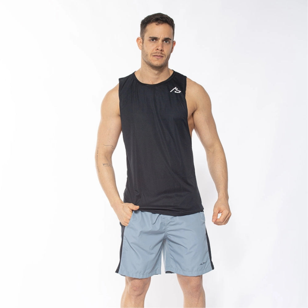 Regata Machão Dry Fit Wolf Preto