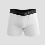 Kit 6 Cuecas Boxer Cotton Branca - Alpha