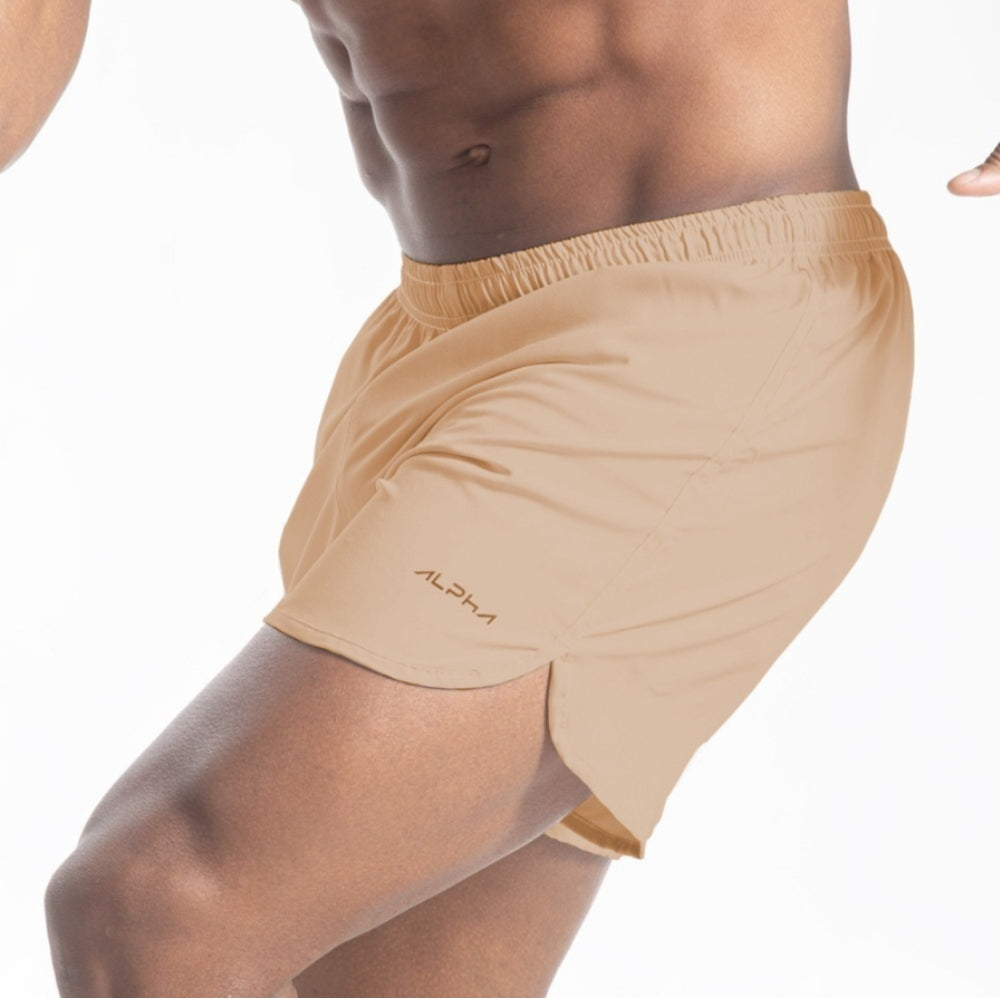 Short Corrida Masculino Dry Fit - Caqui