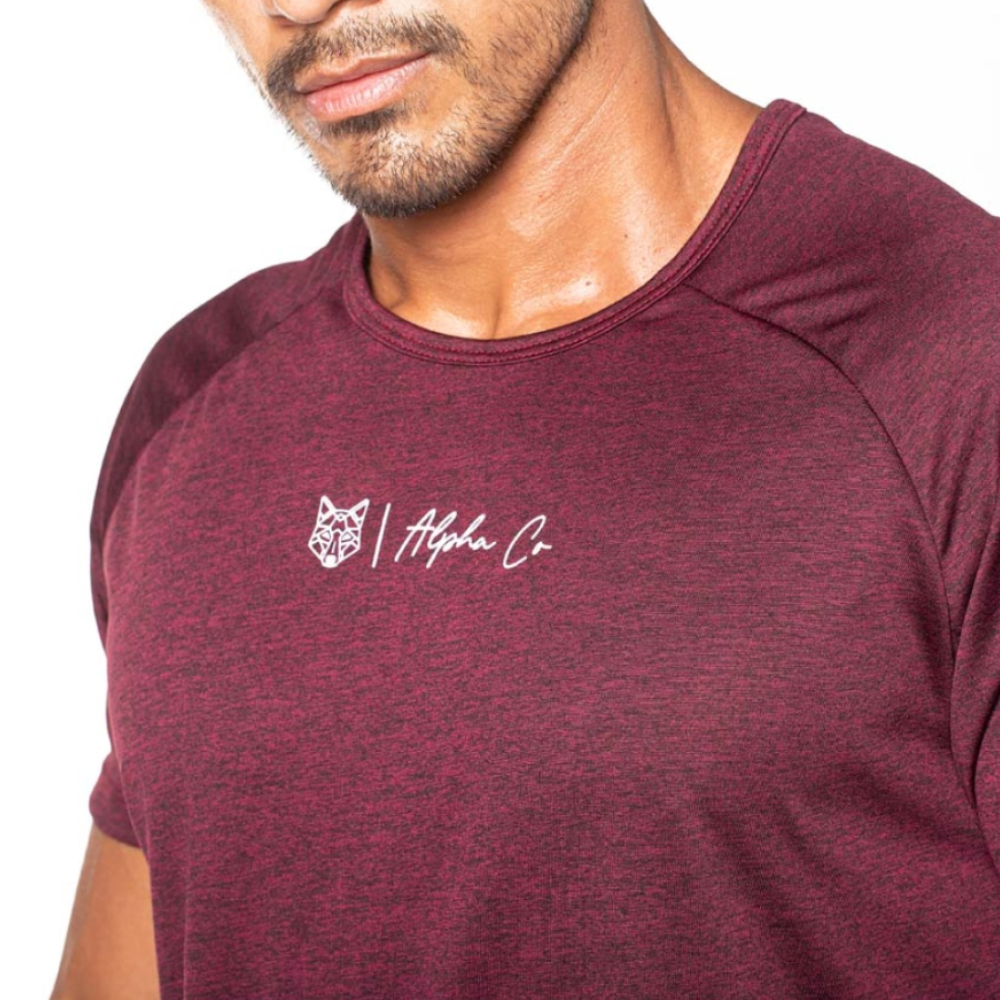 Camiseta Dry Fit New Elite Mescla Vinho