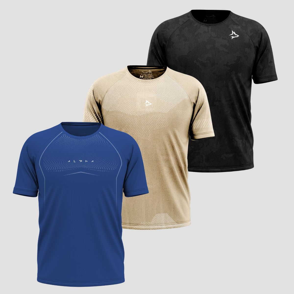 Kit 3 Camisetas Apex Masculinas