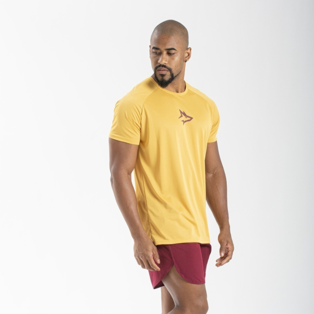 Camiseta Dry Fit Middle Lupus Amarelo Ouro