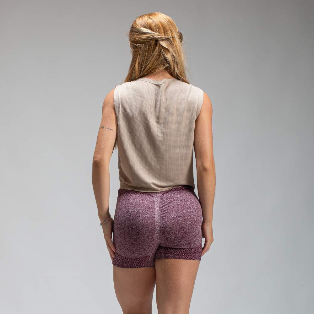 Short Seamless Mescla Vinho Alpha Co.
