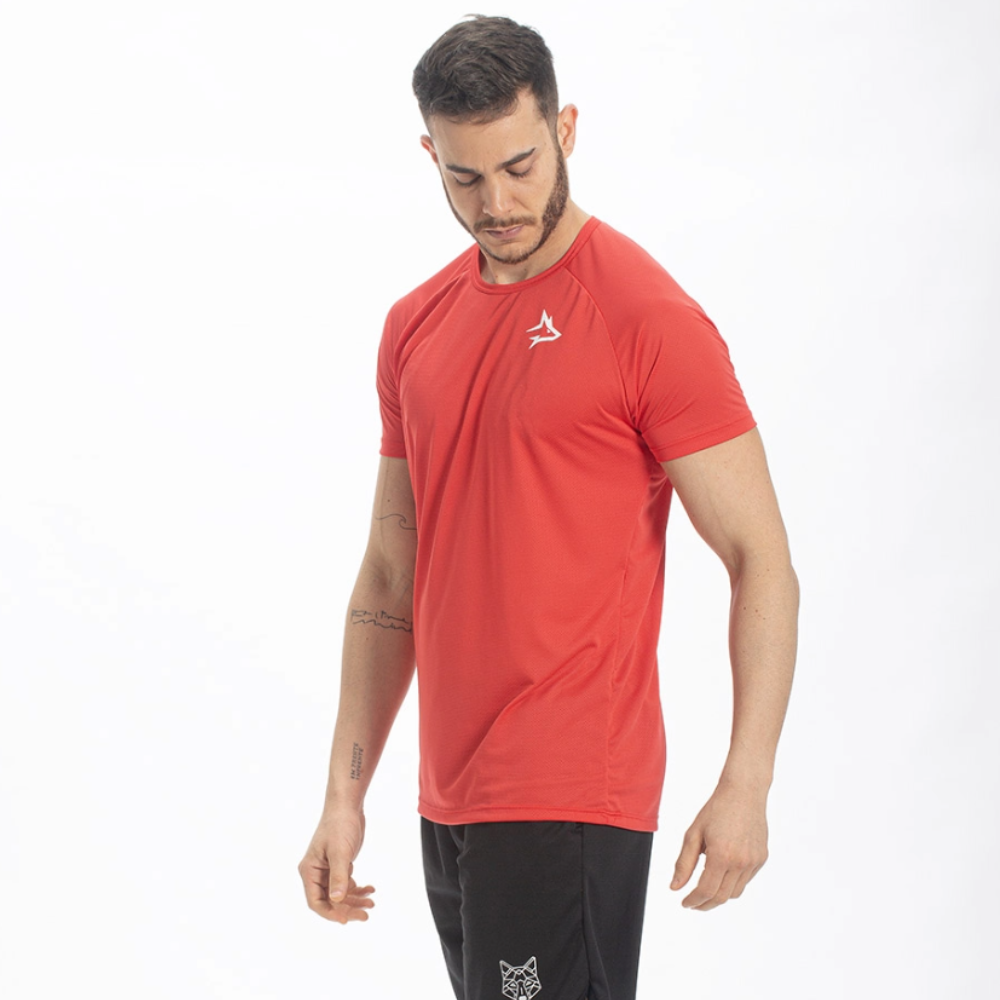 Camiseta Dry Fit New Lupus Vermelho Acerola