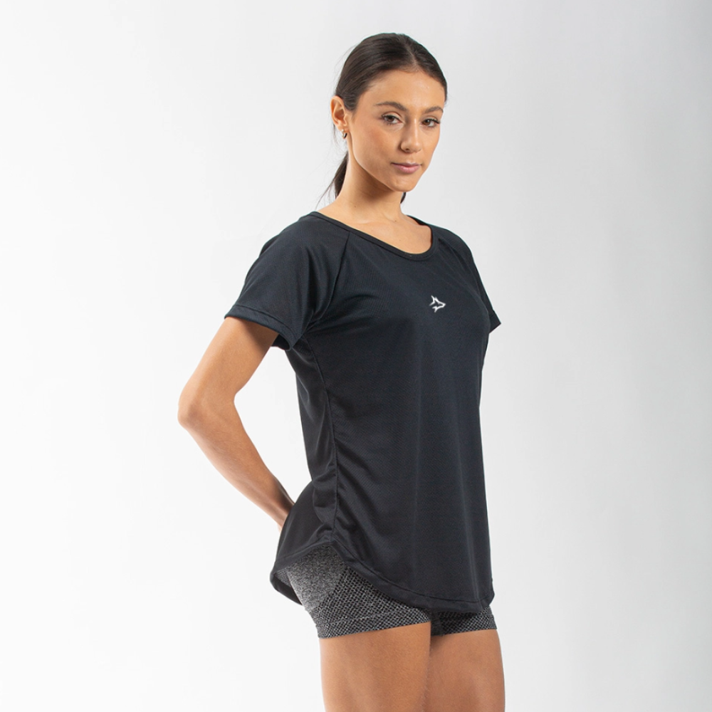 Camiseta Feminina Dry Fit New Lupus Preto
