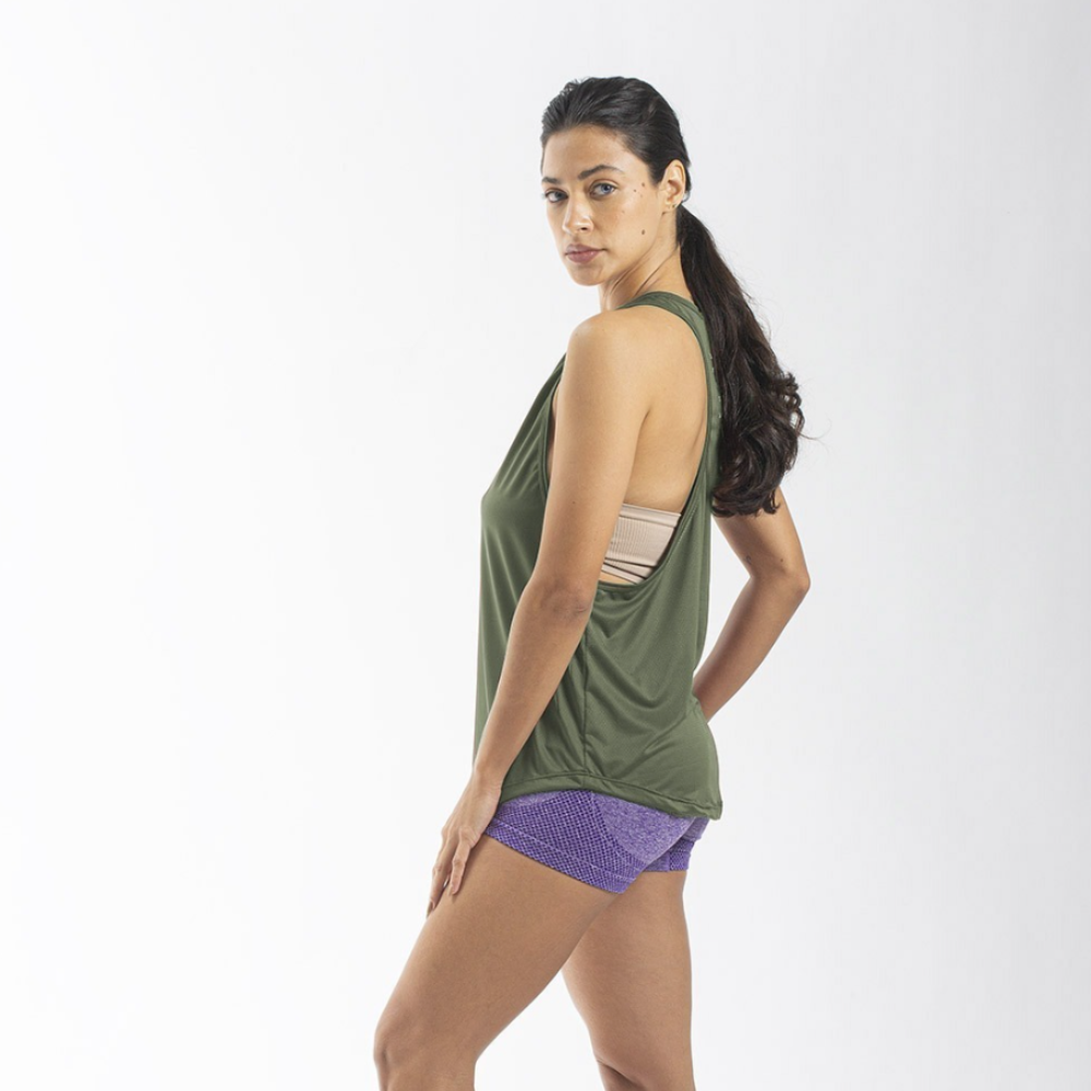 Regata Feminina Nadador Dry Fit Horizon Back Verde