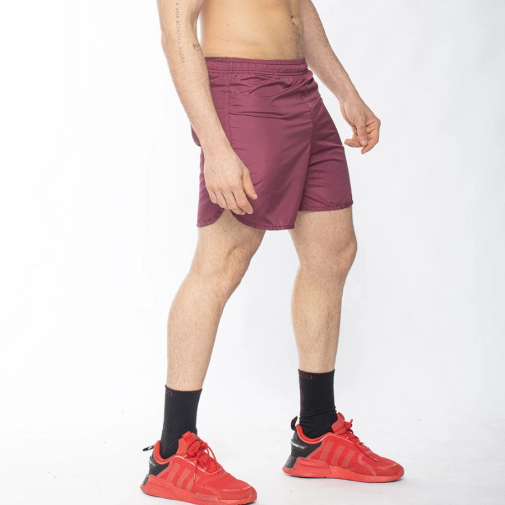 Short Corrida Masculino Dry Fit - Bordô