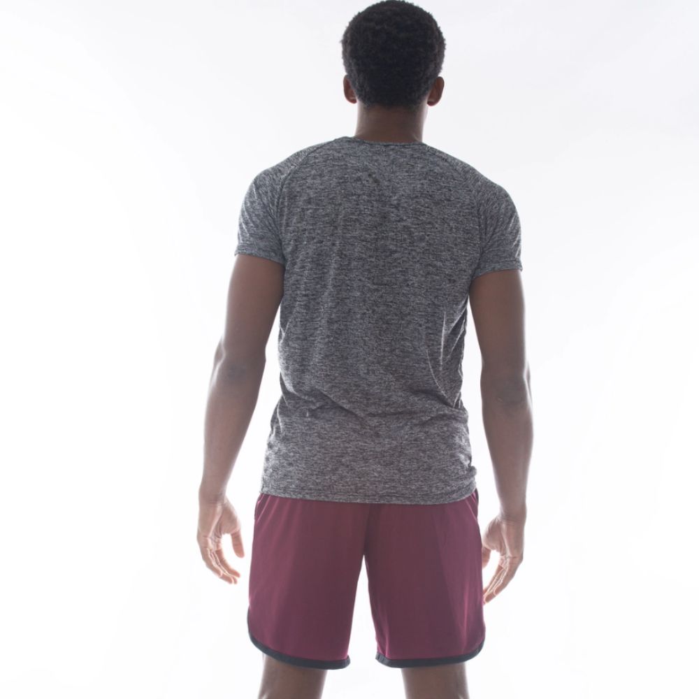 Camiseta Dry Fit Essential Mescla Cinza