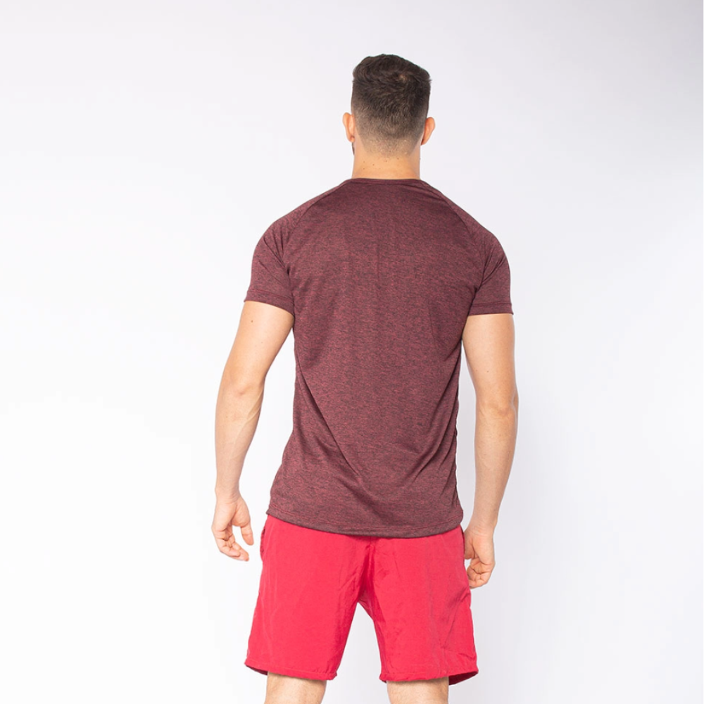 Camiseta Dry Fit  New Fluid Mescla Vinho