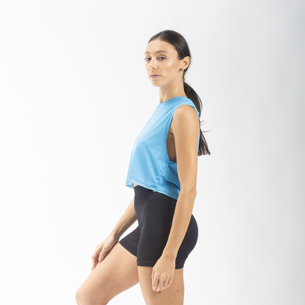 Cropped Dry Fit New Horizon Azul Turquesa