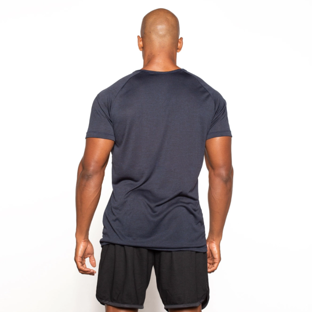 Camiseta Dry Fit Essential Mescla Marinho