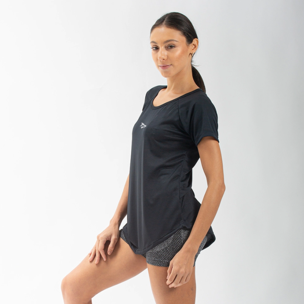 Camiseta Feminina Dry Fit New Lupus Preto