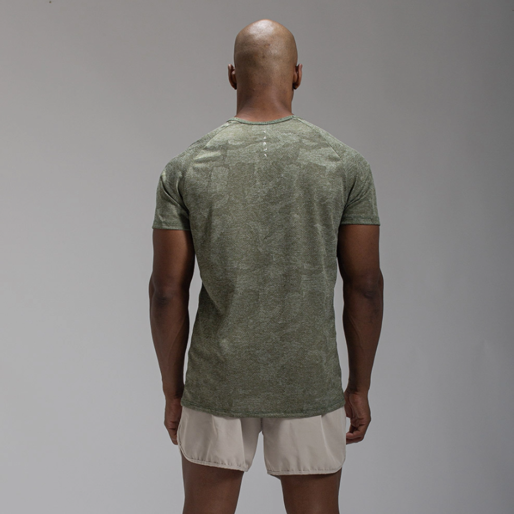 Camiseta Dry Fit Camuflada New Lupus Verde