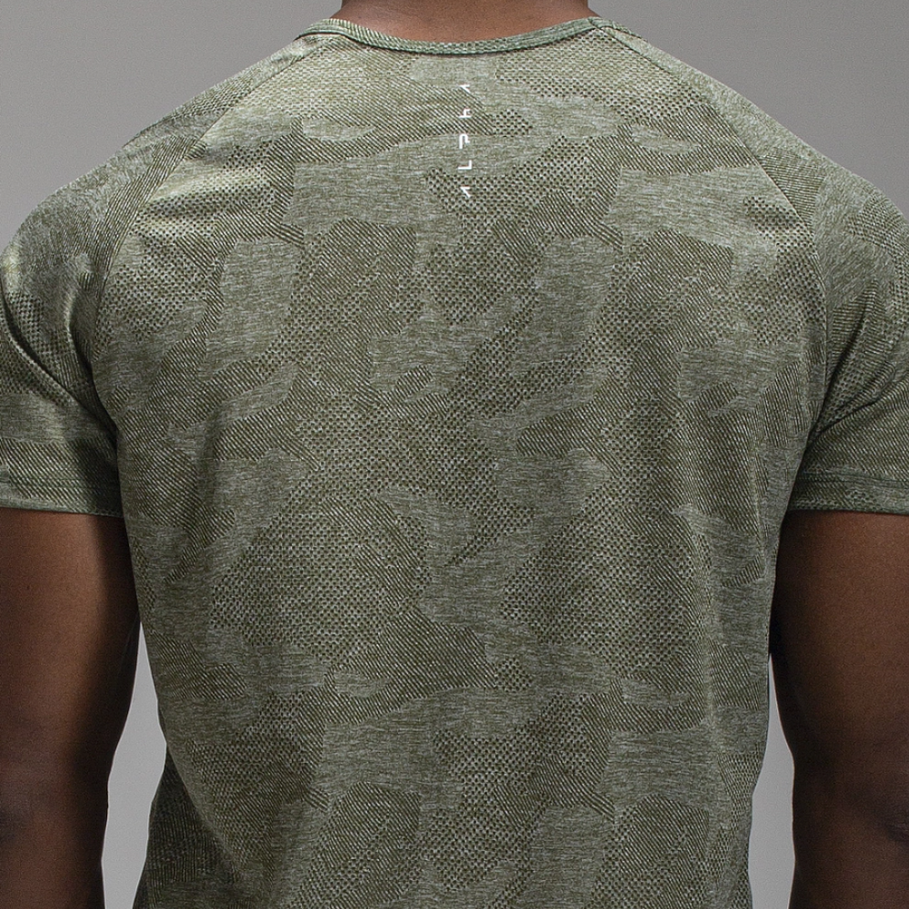 Camiseta Dry Fit Camuflada New Lupus Verde