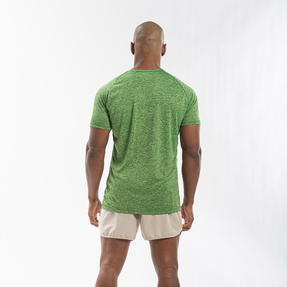 Camiseta Dry Fit New Fluid Mescla Verde Fluor