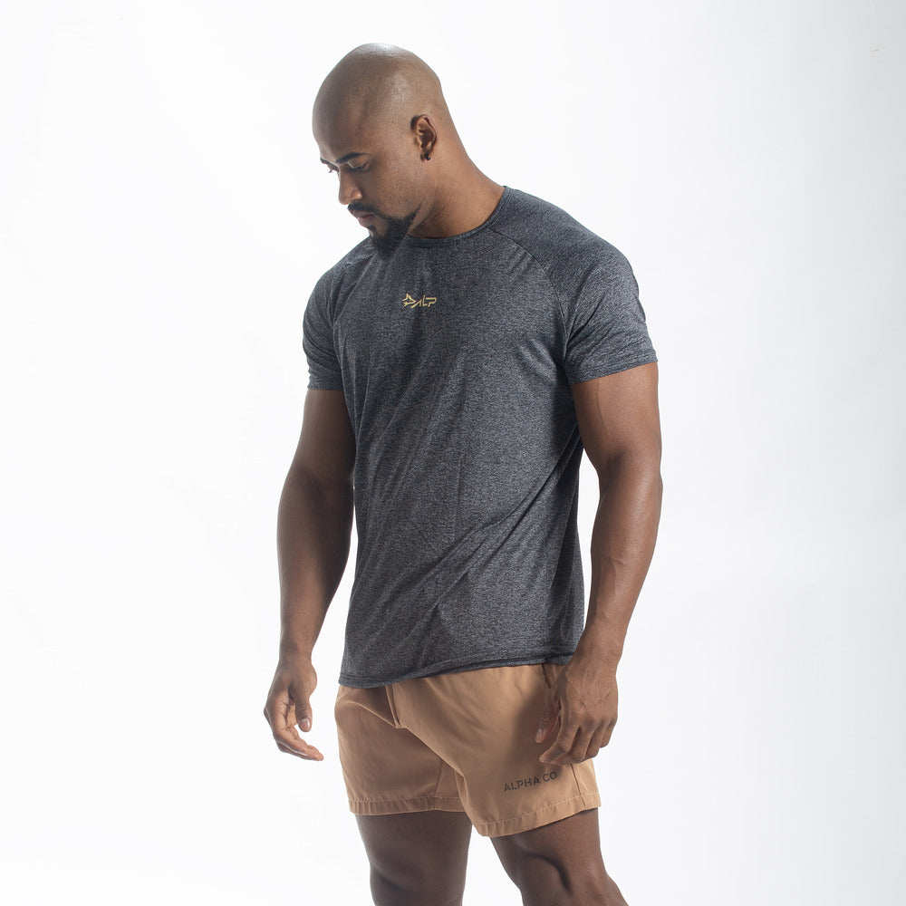 Camiseta Dry Fit New Tenacity Mescla Preto