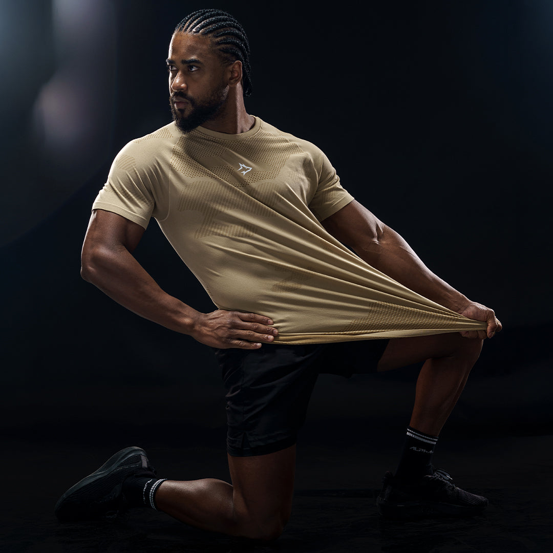 Camiseta Apex Dry Middle Lupus Caqui - Sem Costura – Alpha