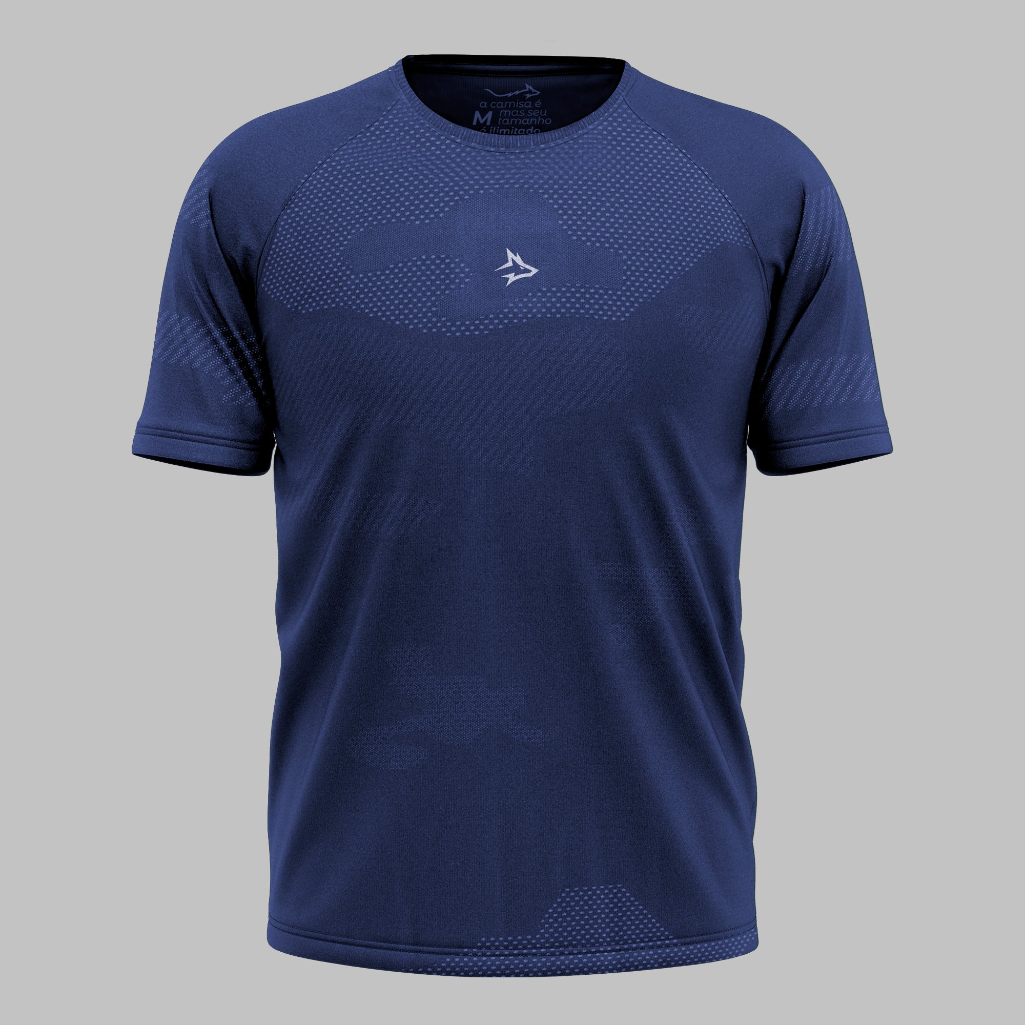 Camiseta Apex Dry Middle Lupus Marinho - Sem Costura