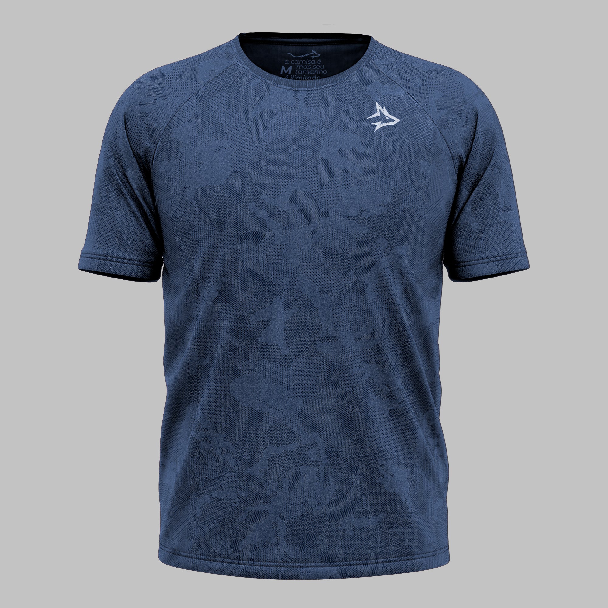Camiseta Apex Dry New Lupus Marinho - Sem Costura