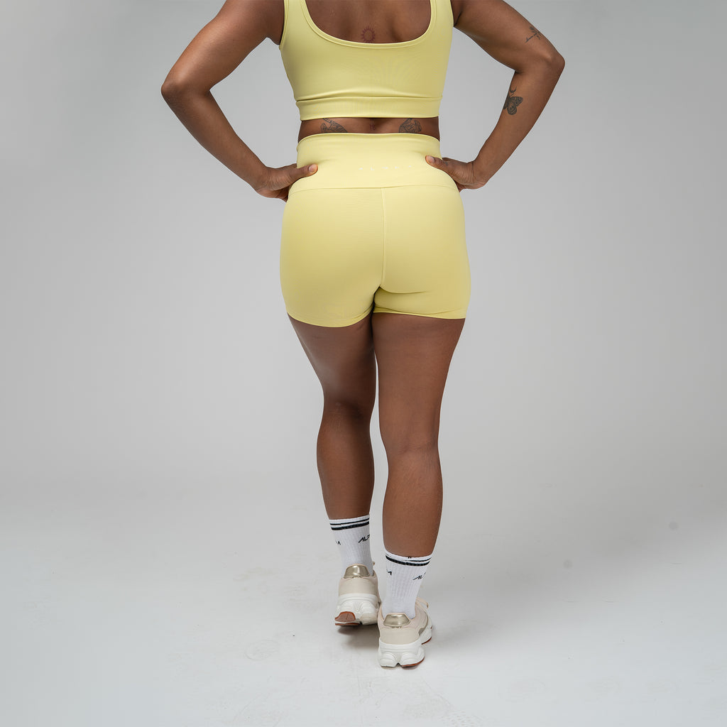 Conjunto Basic Feminino Top e Short - Lupus Amarelo Cítrico