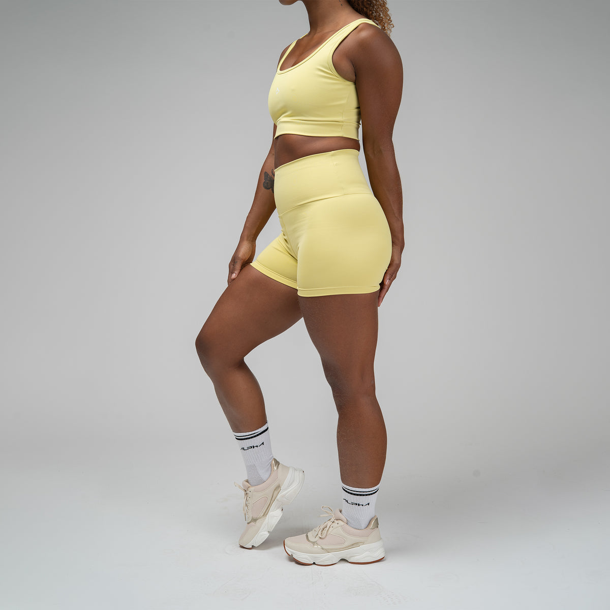 Conjunto Basic Feminino Top e Short - Lupus Amarelo Cítrico