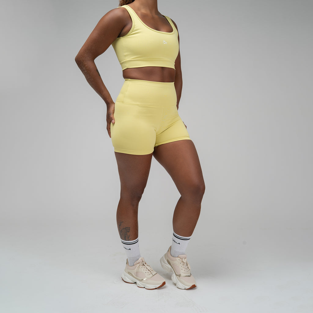 Conjunto Basic Feminino Top e Short - Lupus Amarelo Cítrico