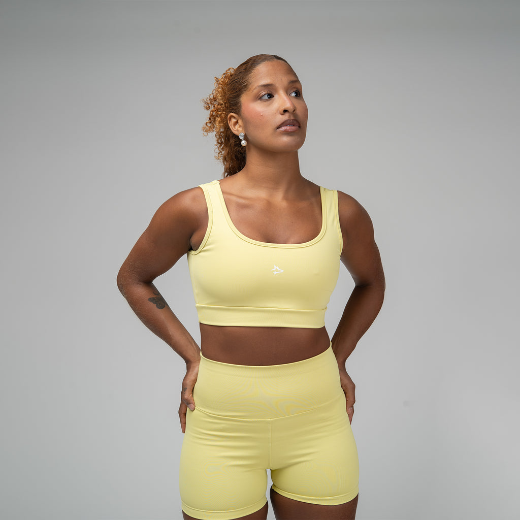 Conjunto Basic Feminino Top e Short - Lupus Amarelo Cítrico