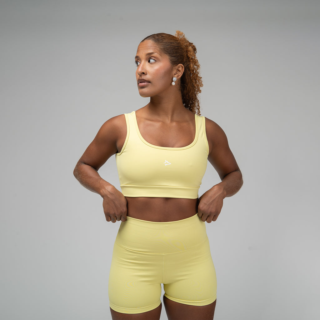 Conjunto Basic Feminino Top e Short - Lupus Amarelo Cítrico