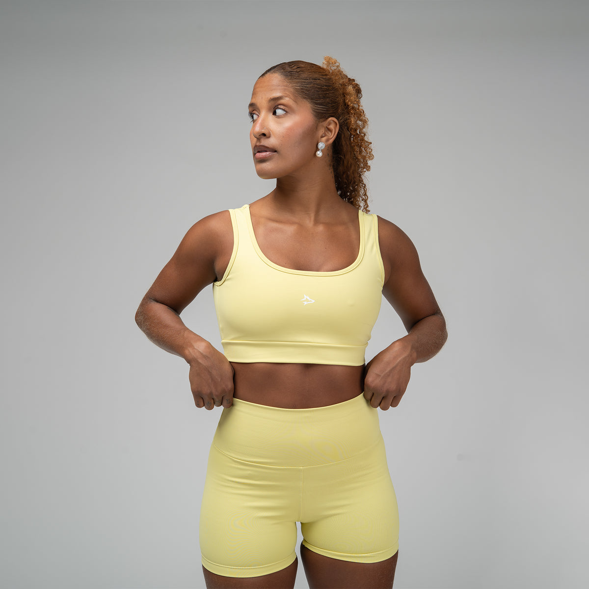 Conjunto Basic Feminino Top e Short - Lupus Amarelo Cítrico