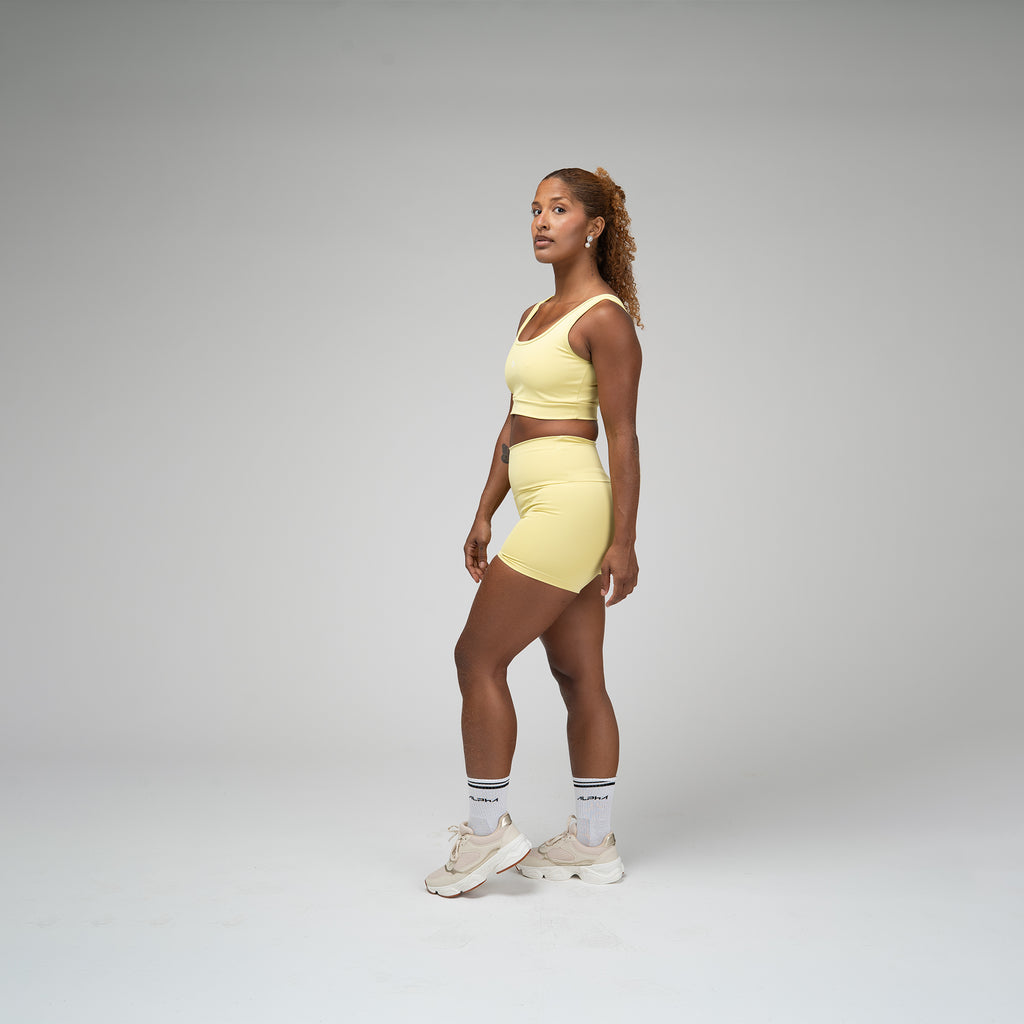 Conjunto Basic Feminino Top e Short - Lupus Amarelo Cítrico