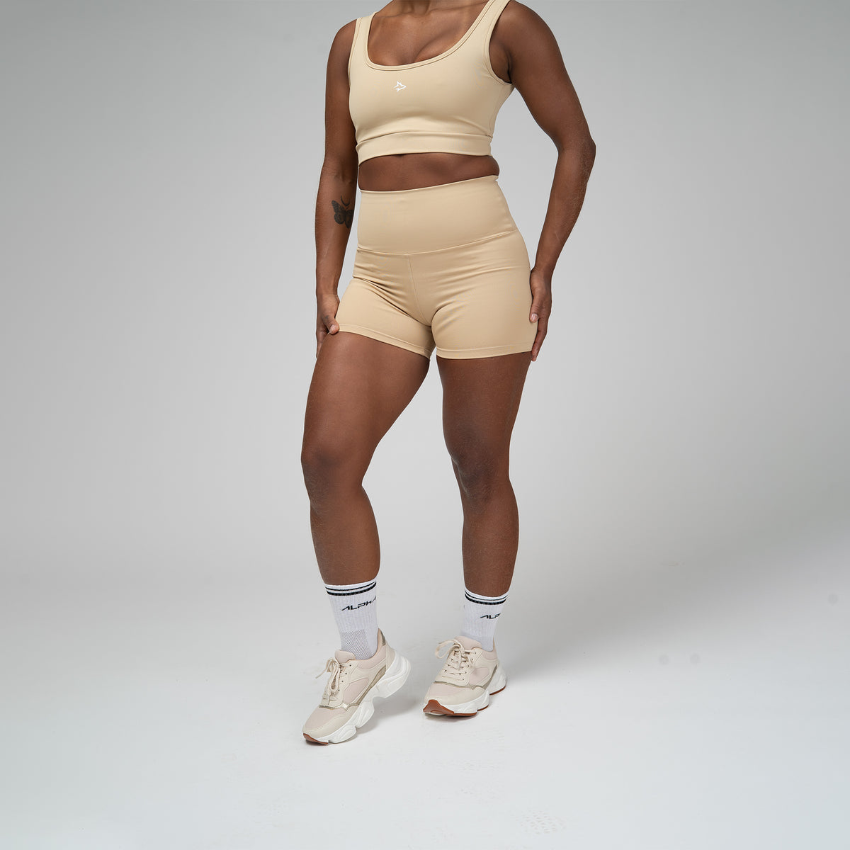 Conjunto Basic Feminino Top e Short - Lupus Areia
