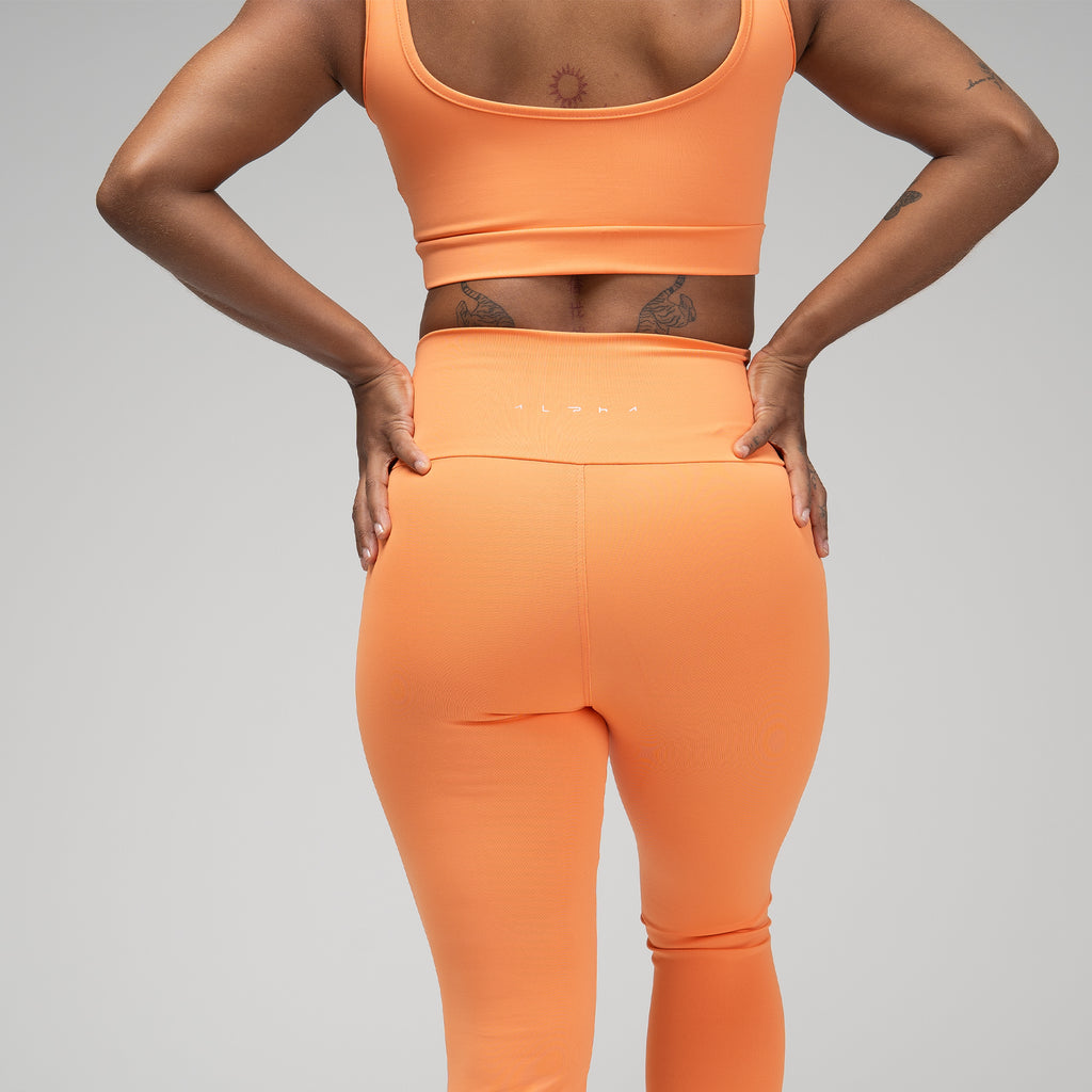 Conjunto Basic Feminino Top e Calça - Lupus Laranja Damasco