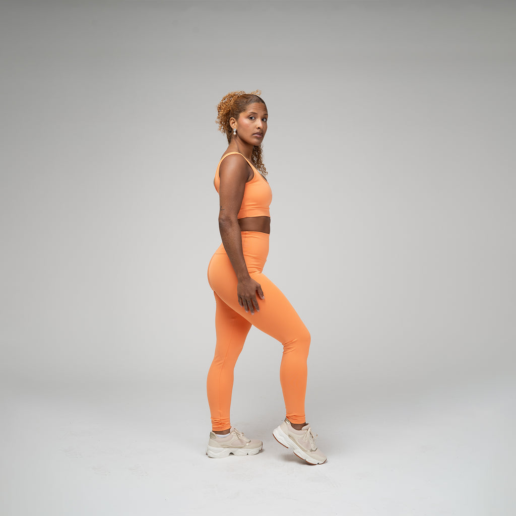 Conjunto Basic Feminino Top e Calça - Lupus Laranja Damasco