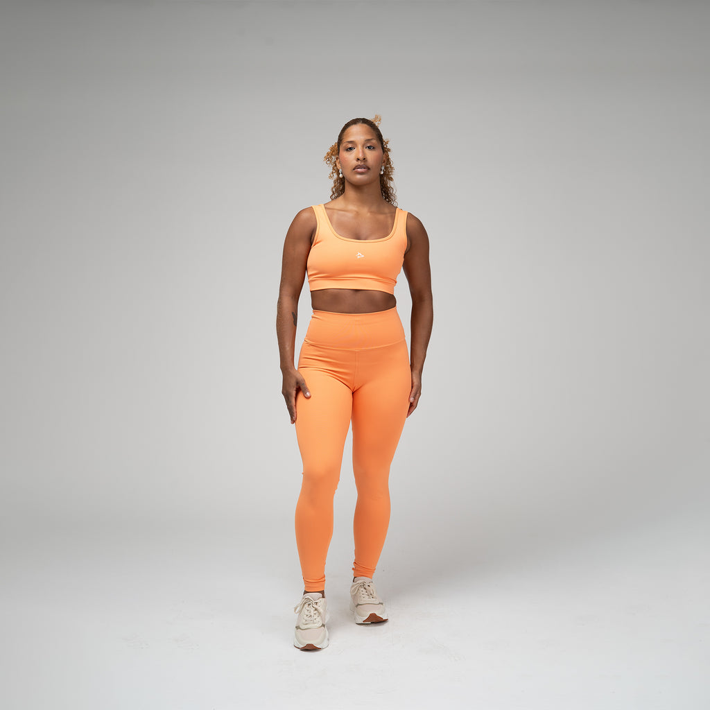 Conjunto Basic Feminino Top e Calça - Lupus Laranja Damasco