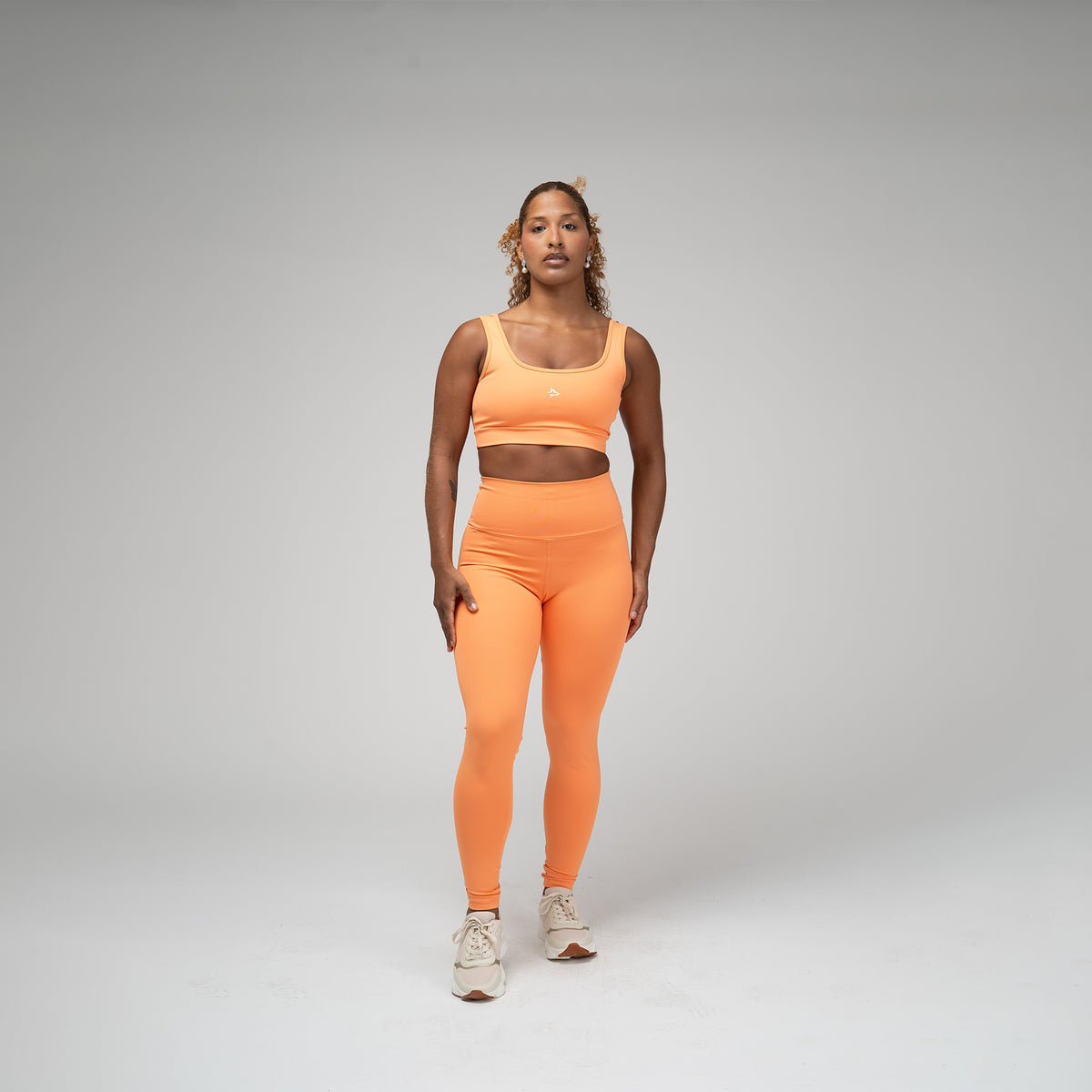 Conjunto Basic Feminino Top e Calça - Lupus Laranja Damasco