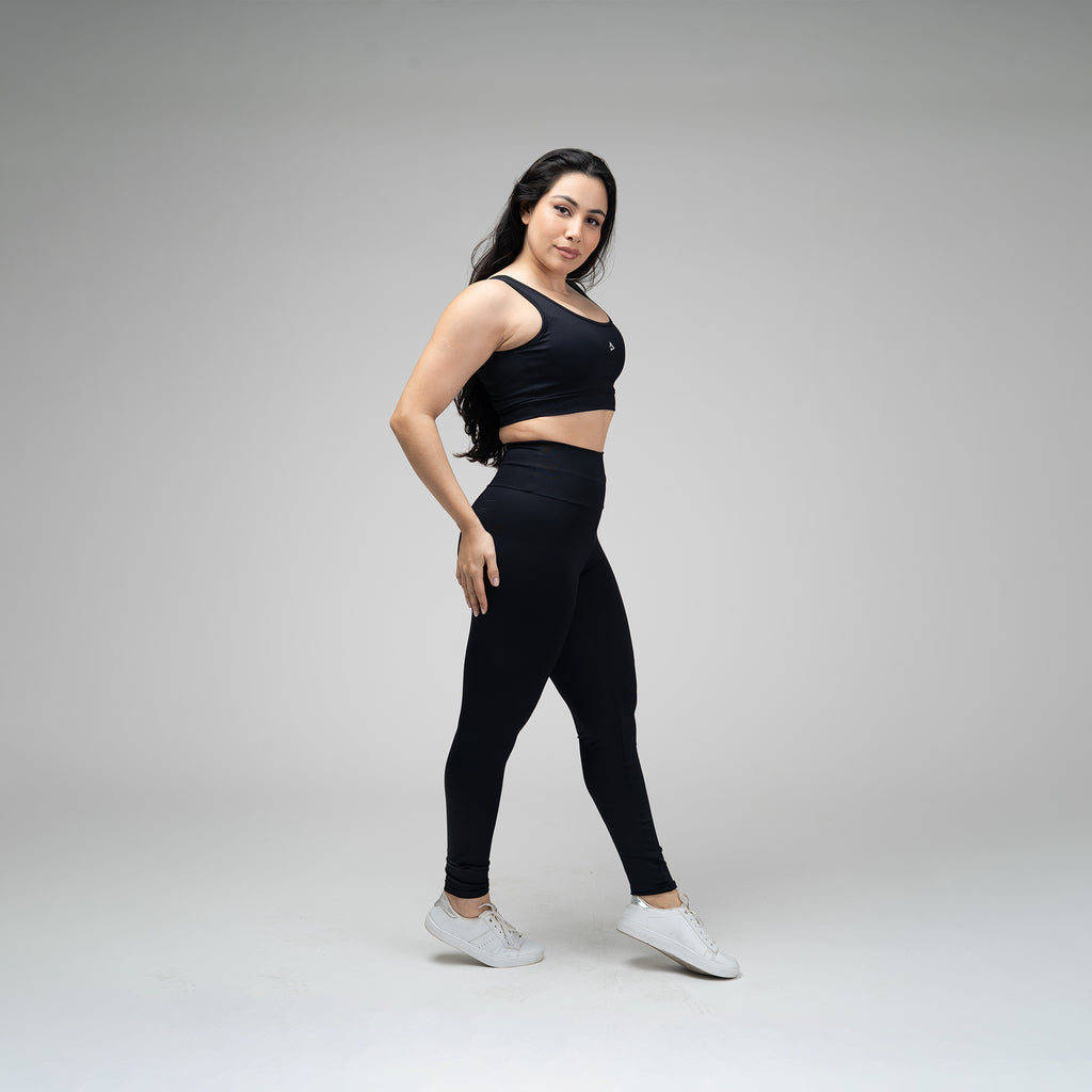 Conjunto Basic Feminino Top e Calça - Lupus Preto