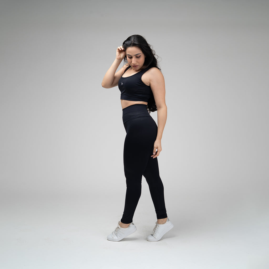 Conjunto Basic Feminino Top e Calça - Lupus Preto