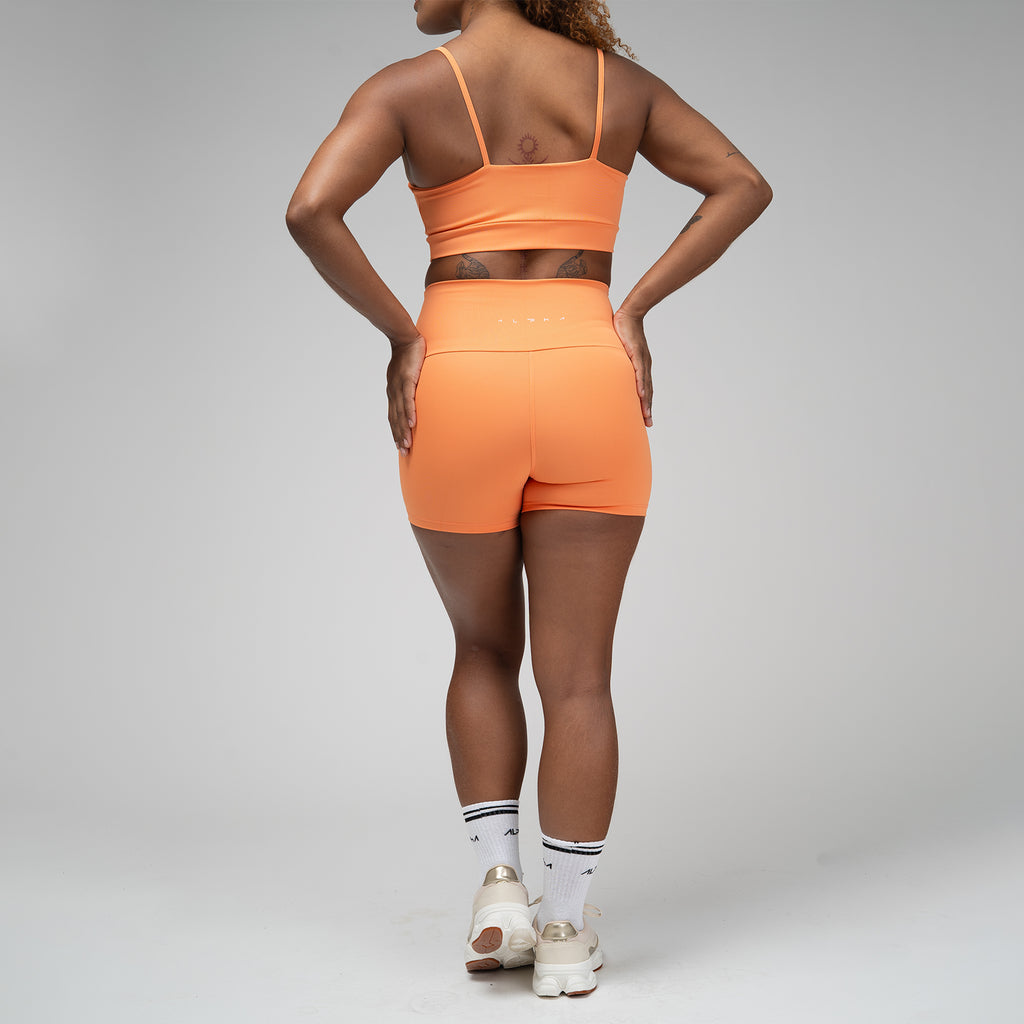 Conjunto Basic Feminino Top e Short - New Horizon Laranja Damasco