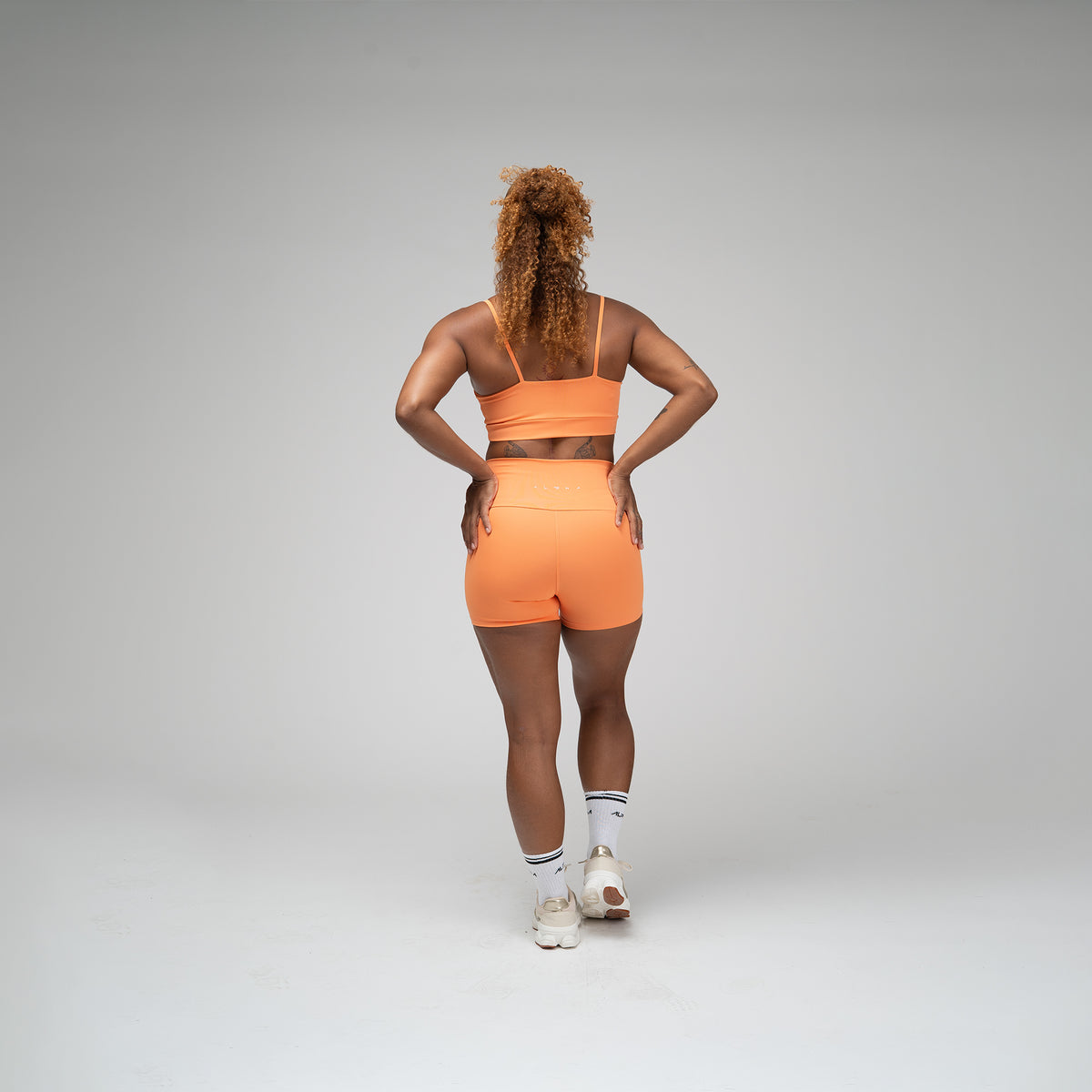 Conjunto Basic Feminino Top e Short - New Horizon Laranja Damasco