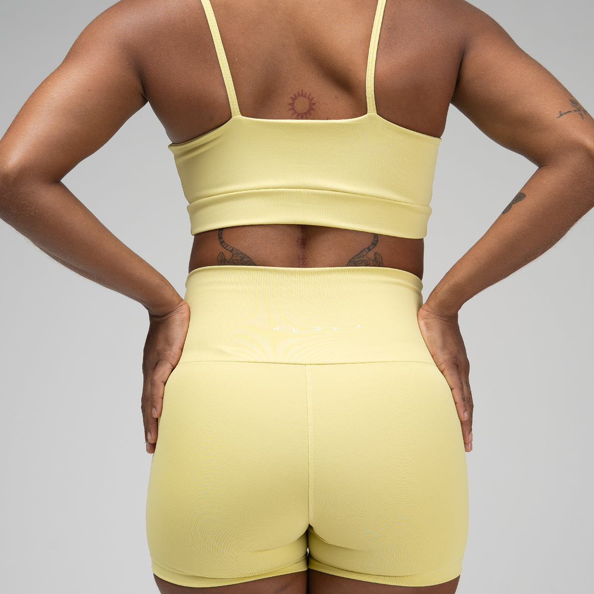 Conjunto Basic Feminino Top e Short - New Horizon Amarelo Cítrico