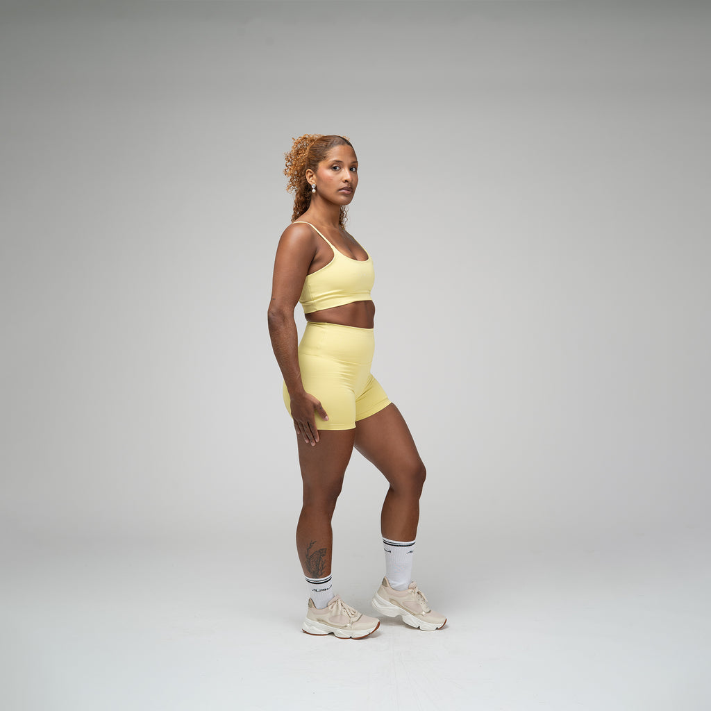 Conjunto Basic Feminino Top e Short - New Horizon Amarelo Cítrico