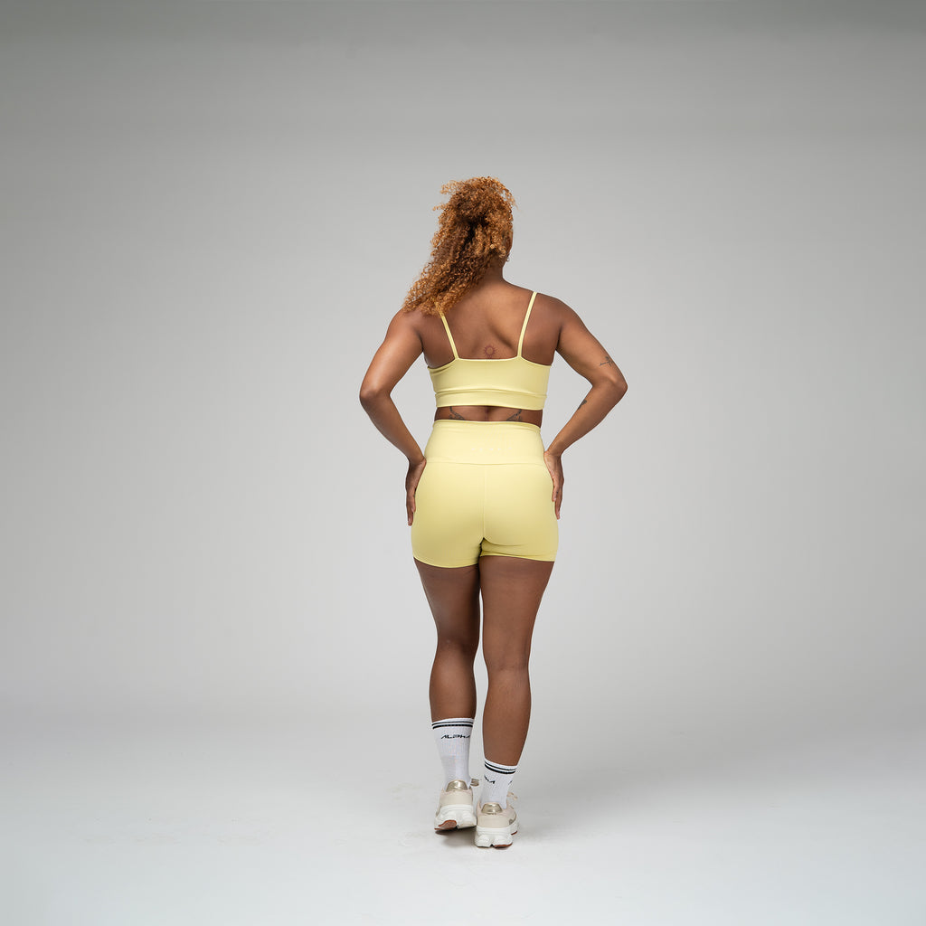 Conjunto Basic Feminino Top e Short - New Horizon Amarelo Cítrico